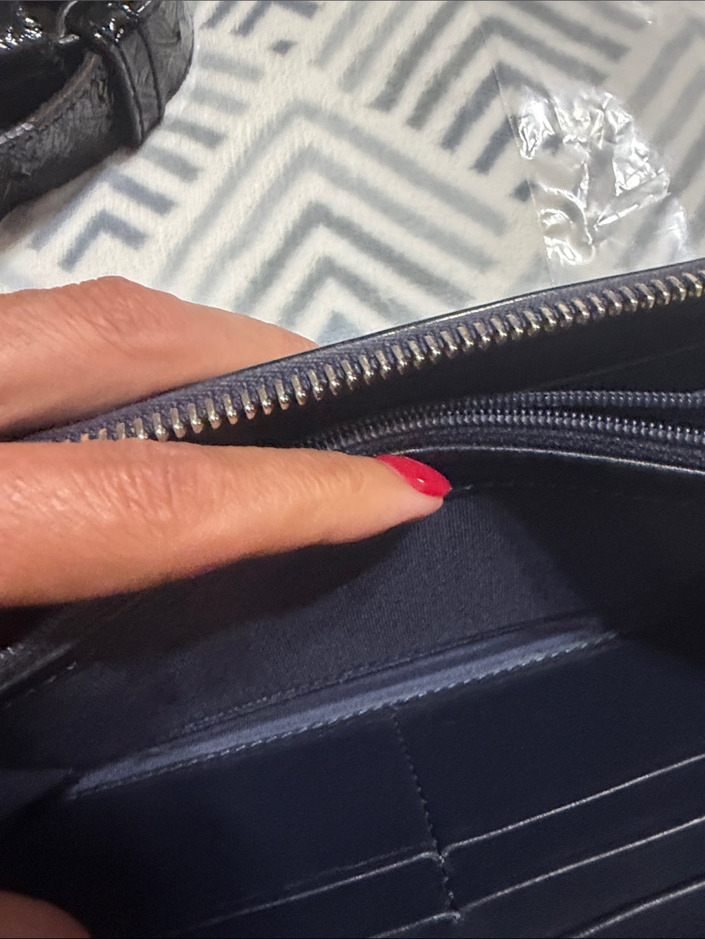 Jimmy Choo Star-Studded Black Patent  long Wallet EUC - Picture 15 of 16